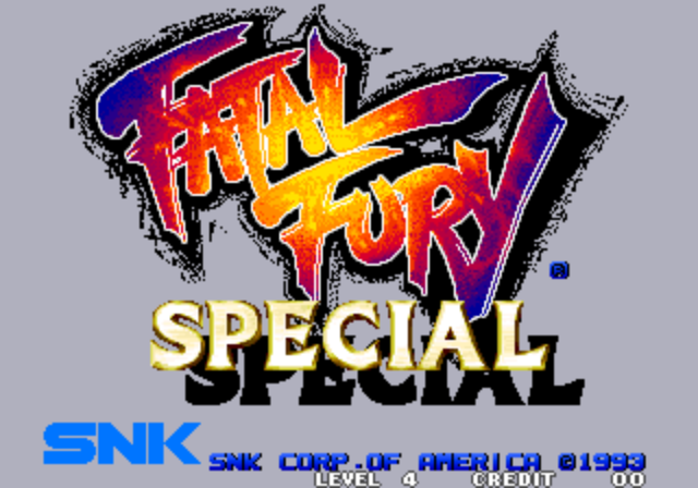 Fatal Fury Special + Garou Densetsu Special (set 2) Title Screen